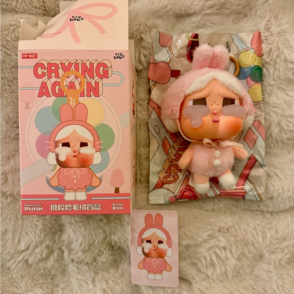 Pop Mart Crying Again Bunny Keychain